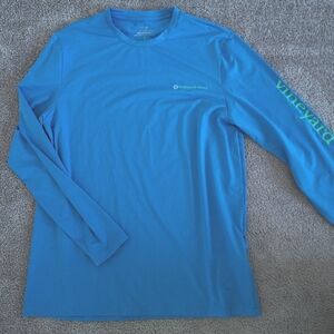 Vineyard Vines Performance Tee Long Sleeve Blue Men's Large
